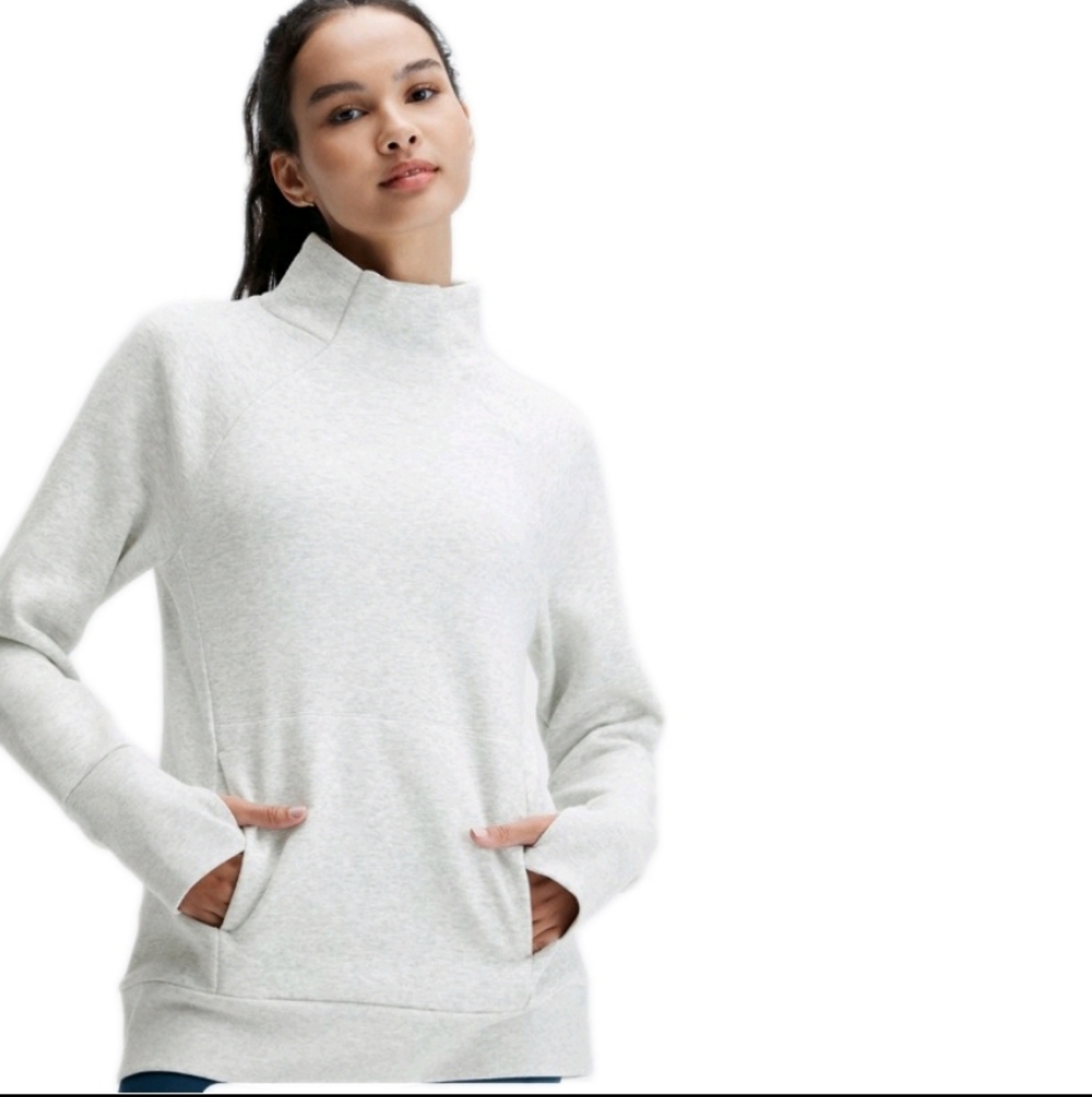 FABLETICS Gray High-Neck Sweatshirt